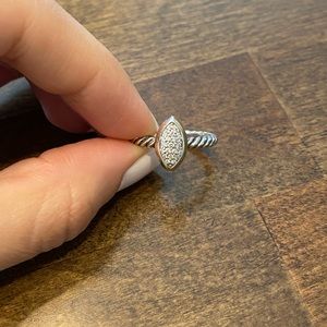 David Yurman CableCollectibles Stack Ring Diamonds